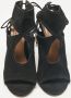 Aquazzura Pre-owned Suede sandals Black Dames - Thumbnail 2