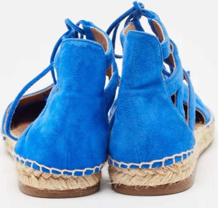 Aquazzura Pre-owned Suede sandals Blue Dames