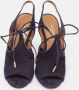 Aquazzura Pre-owned Suede sandals Blue Dames - Thumbnail 3