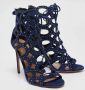 Aquazzura Pre-owned Suede sandals Blue Dames - Thumbnail 3