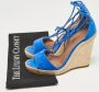 Aquazzura Pre-owned Suede sandals Blue Dames - Thumbnail 7