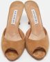 Aquazzura Pre-owned Suede sandals Brown Dames - Thumbnail 3