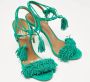 Aquazzura Pre-owned Suede sandals Green Dames - Thumbnail 2