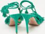 Aquazzura Pre-owned Suede sandals Green Dames - Thumbnail 3