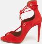 Aquazzura Pre-owned Suede sandals Red Dames - Thumbnail 2