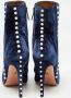 Aquazzura Pre-owned Velvet boots Blue Dames - Thumbnail 4