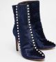 Aquazzura Pre-owned Velvet boots Blue Dames - Thumbnail 3