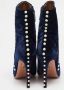 Aquazzura Pre-owned Velvet boots Blue Dames - Thumbnail 4