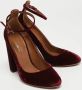Aquazzura Pre-owned Velvet heels Brown Dames - Thumbnail 4