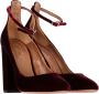 Aquazzura Pre-owned Velvet heels Red Dames - Thumbnail 4