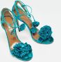 Aquazzura Pre-owned Velvet sandals Green Dames - Thumbnail 4