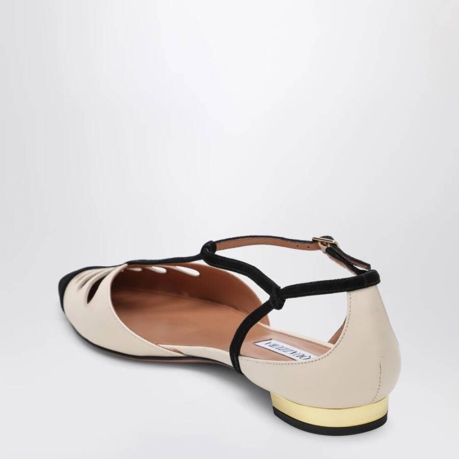 Aquazzura Puntige Ballerina Flats Camille Beige Dames