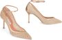 Aquazzura Puntige Neus Mesh Pumps met Enkelband Yellow Dames - Thumbnail 2