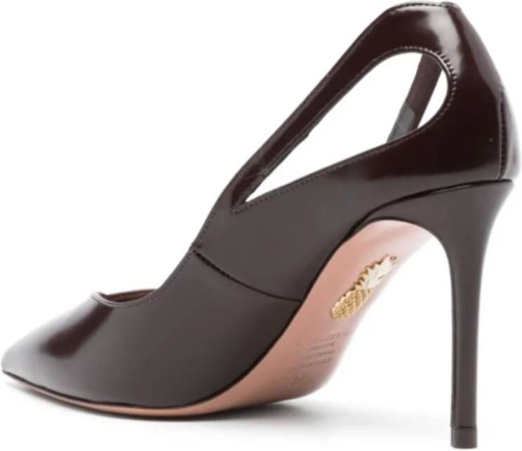 Aquazzura Rode Wijn Leren Stiletto Pumps Purple Dames