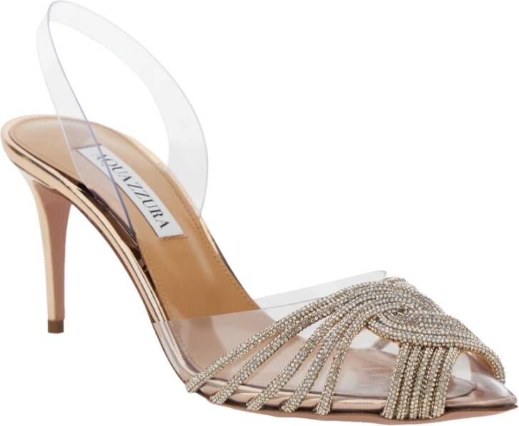 Aquazzura Roze Hak Slingback Gatsby Pink Dames