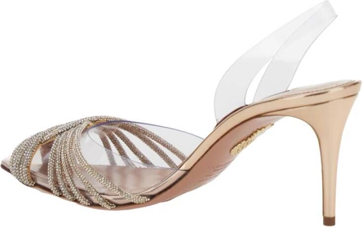 Aquazzura Roze Hak Slingback Gatsby Pink Dames