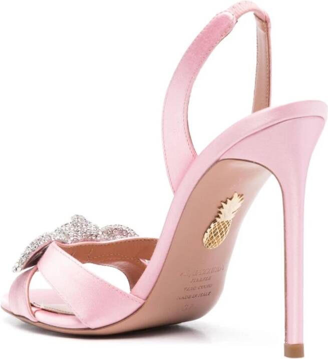 Aquazzura Roze Slingback Stiletto Hakken Pink Dames