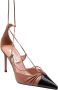 Aquazzura Roze Zwarte leren puntige neus pumps Pink Dames - Thumbnail 2