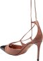 Aquazzura Roze Zwarte leren puntige neus pumps Pink Dames - Thumbnail 4