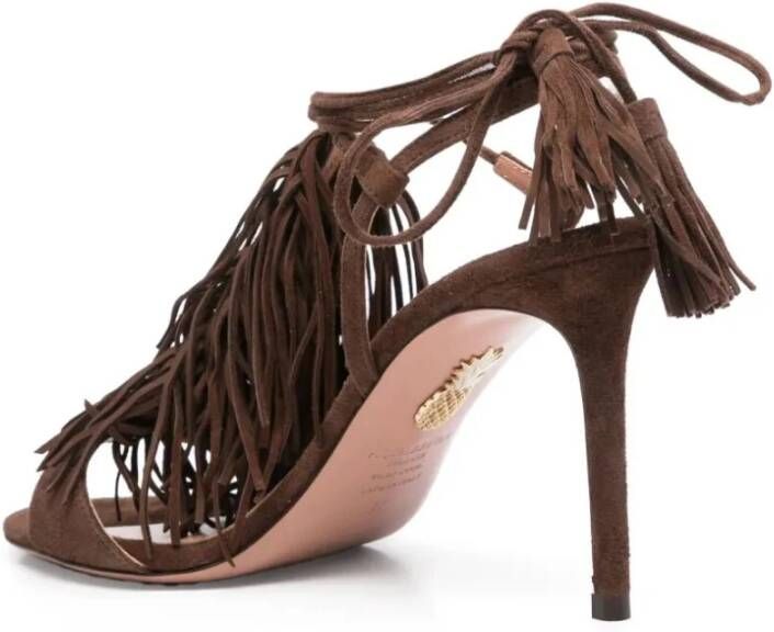 Aquazzura Sandaal met 85mm Hak Brown Dames