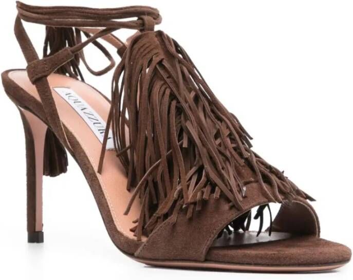 Aquazzura Sandaal met 85mm Hak Brown Dames