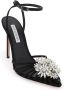 Aquazzura Satin Pumps met Kristallen Applicatie Black Dames - Thumbnail 4