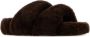 Aquazzura Shearling Twist Slippers Brown Dames - Thumbnail 2