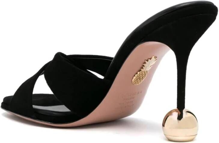 Aquazzura Stijlvolle Muiltjes voor Trendy Vrouwen Black Dames