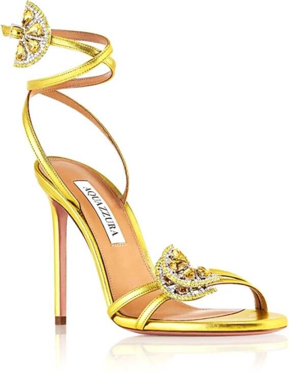 Aquazzura Stijlvolle Sandalen met Uniek Ontwerp Yellow Dames