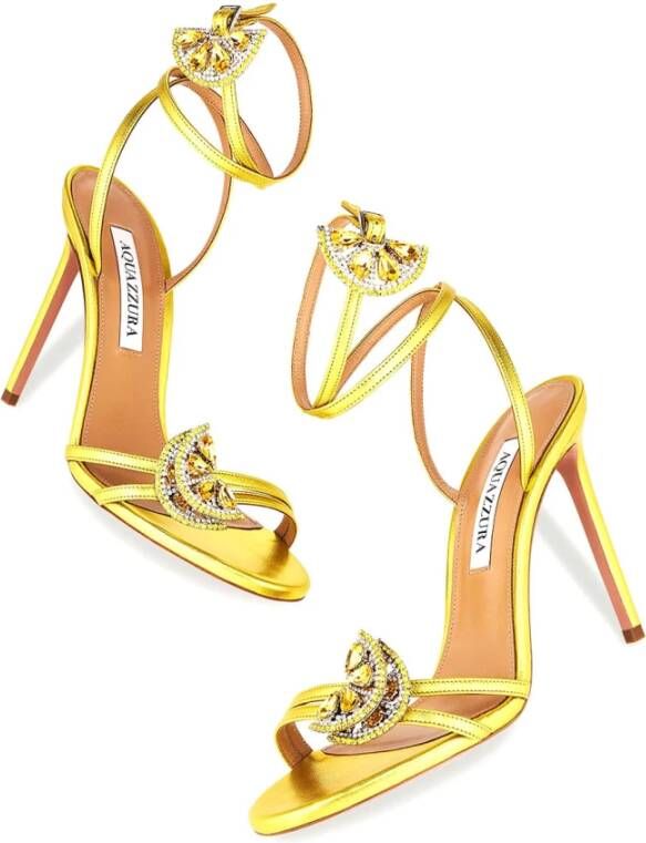 Aquazzura Stijlvolle Sandalen met Uniek Ontwerp Yellow Dames