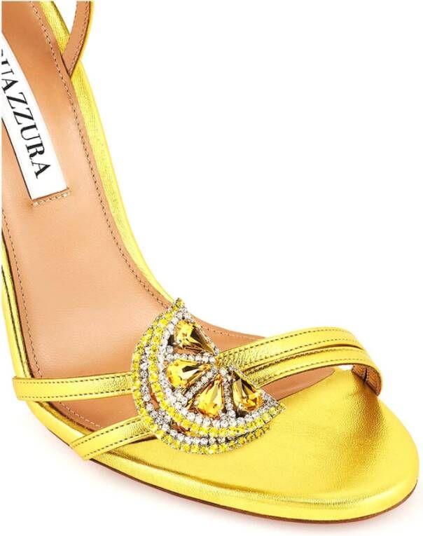 Aquazzura Stijlvolle Sandalen met Uniek Ontwerp Yellow Dames