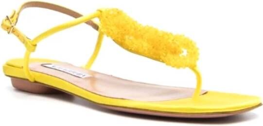 Aquazzura Stijlvolle Sandalen voor Vrouwen Yellow Dames