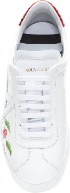 Aquazzura Stijlvolle Sneakers met Flessenzak White Dames