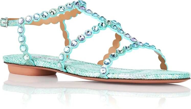 Aquazzura Stijlvolle Zomer Sandalen Blue Dames