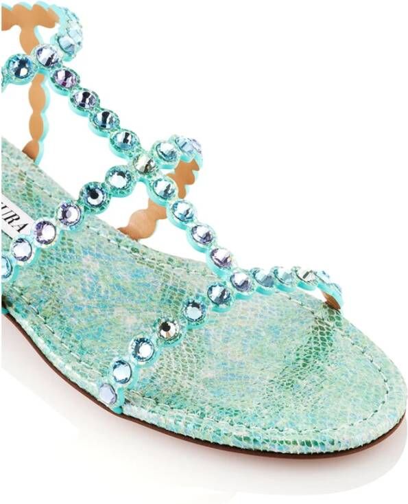 Aquazzura Stijlvolle Zomer Sandalen Blue Dames