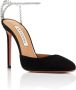 Aquazzura Suede Slingback Pumps Black Dames - Thumbnail 2