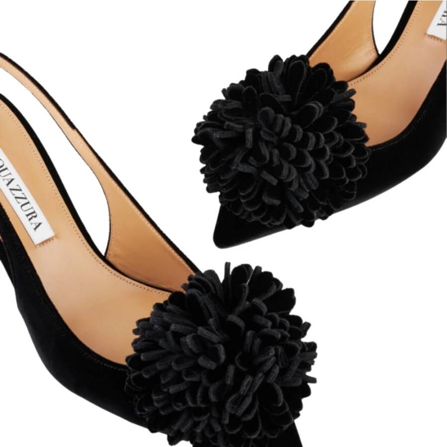 Aquazzura Velvet Ananas Pumps met Stiletto Hak Black Dames