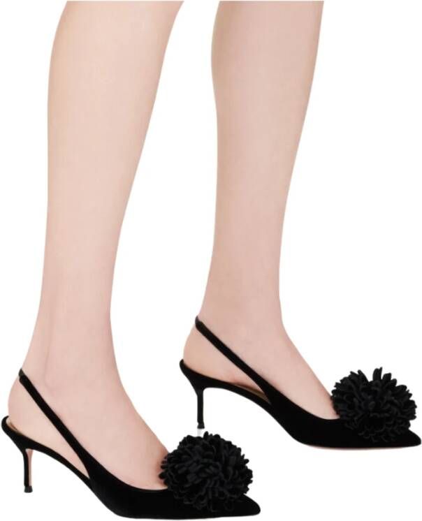 Aquazzura Velvet Ananas Pumps met Stiletto Hak Black Dames