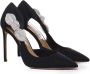 Aquazzura Velvet Pumps met Contrasterende Strik Black Dames - Thumbnail 2