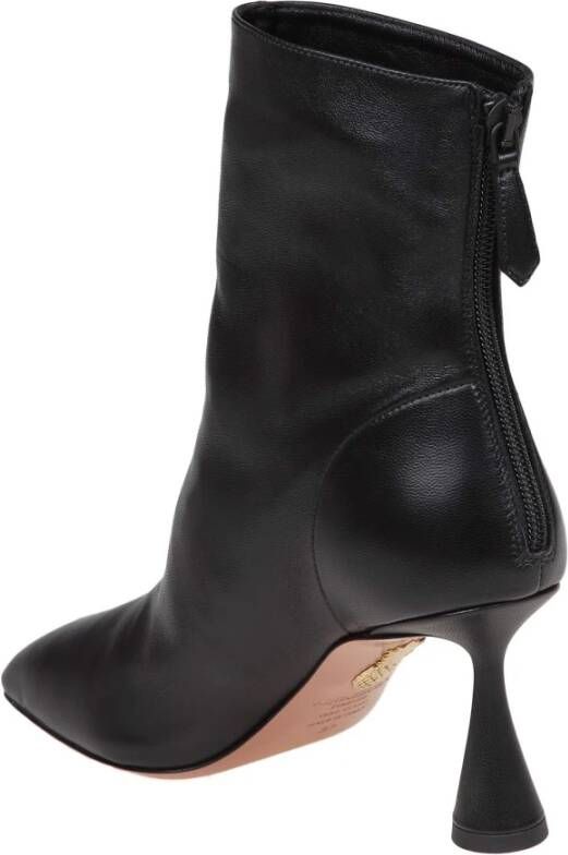 Aquazzura Zwart Leren Amore Bootie Black Dames