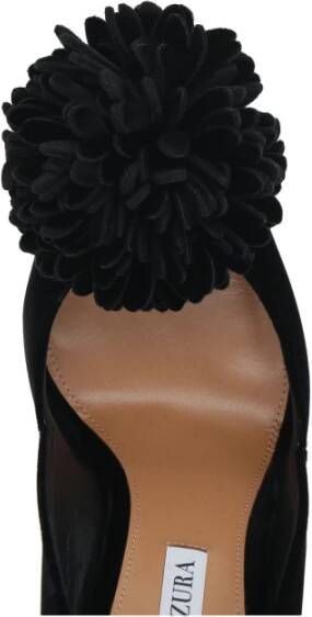 Aquazzura Zwarte Fluwelen Hakken Black Dames