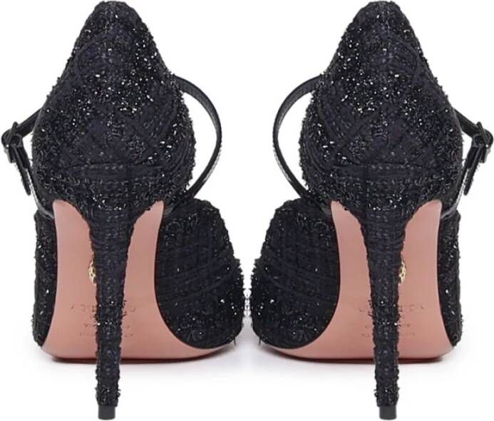 Aquazzura Zwarte hakken met enkelbandje Black Dames