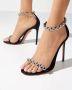 Aquazzura Zwarte Love Link Stiletto Sandalen Black Dames - Thumbnail 2