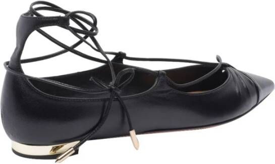 Aquazzura Zwarte platte schoenen Black Dames