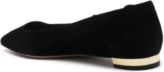 Aquazzura Zwarte platte schoenen Elegante stijl Black Dames