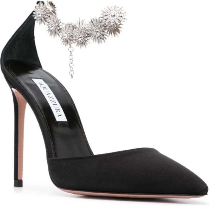 Aquazzura Zwarte platte schoenen voor vrouwen Black Dames