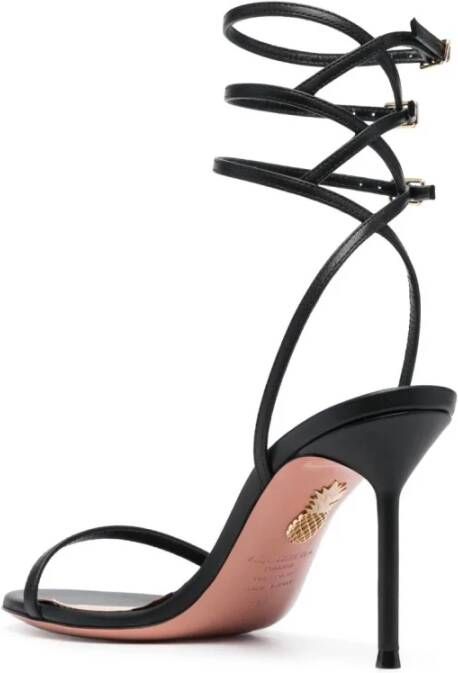 Aquazzura Zwarte Sandaal Essence 85 Black Dames