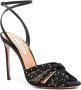 Aquazzura Zwarte Strass Sandalen Amandel Teen Black Dames - Thumbnail 2