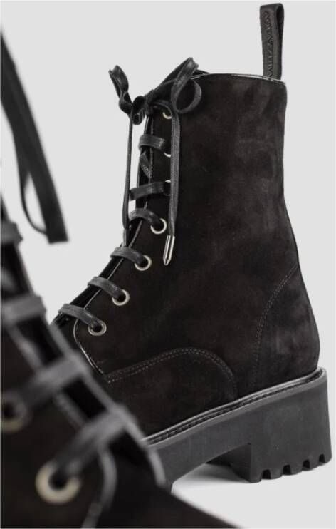 Aquazzura Zwarte Suède Woestijn Veterschoenen Black Dames