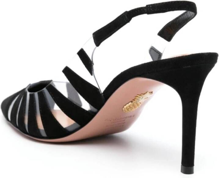 Aquazzura Zwarte Transparante Hoge Hak Schoen Black Dames